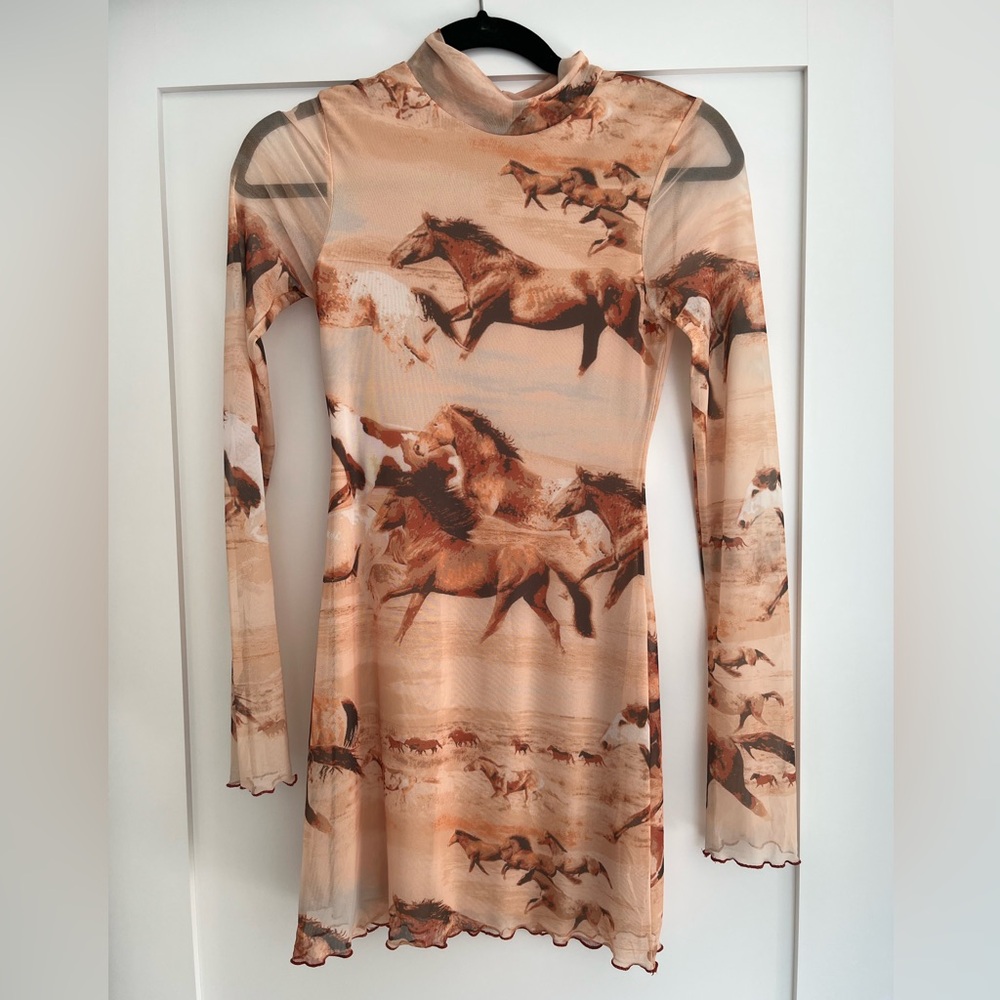 NWT Urban Outfitters Sheer Overlay Mini Dress